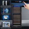 thumbnail image 3 of Garvee 155 Bottles Compressor Wine Cooler Refrigerator,Large Size Capacity Freestanding Wine Cellar with LED Touch Control,Black, 3 of 8