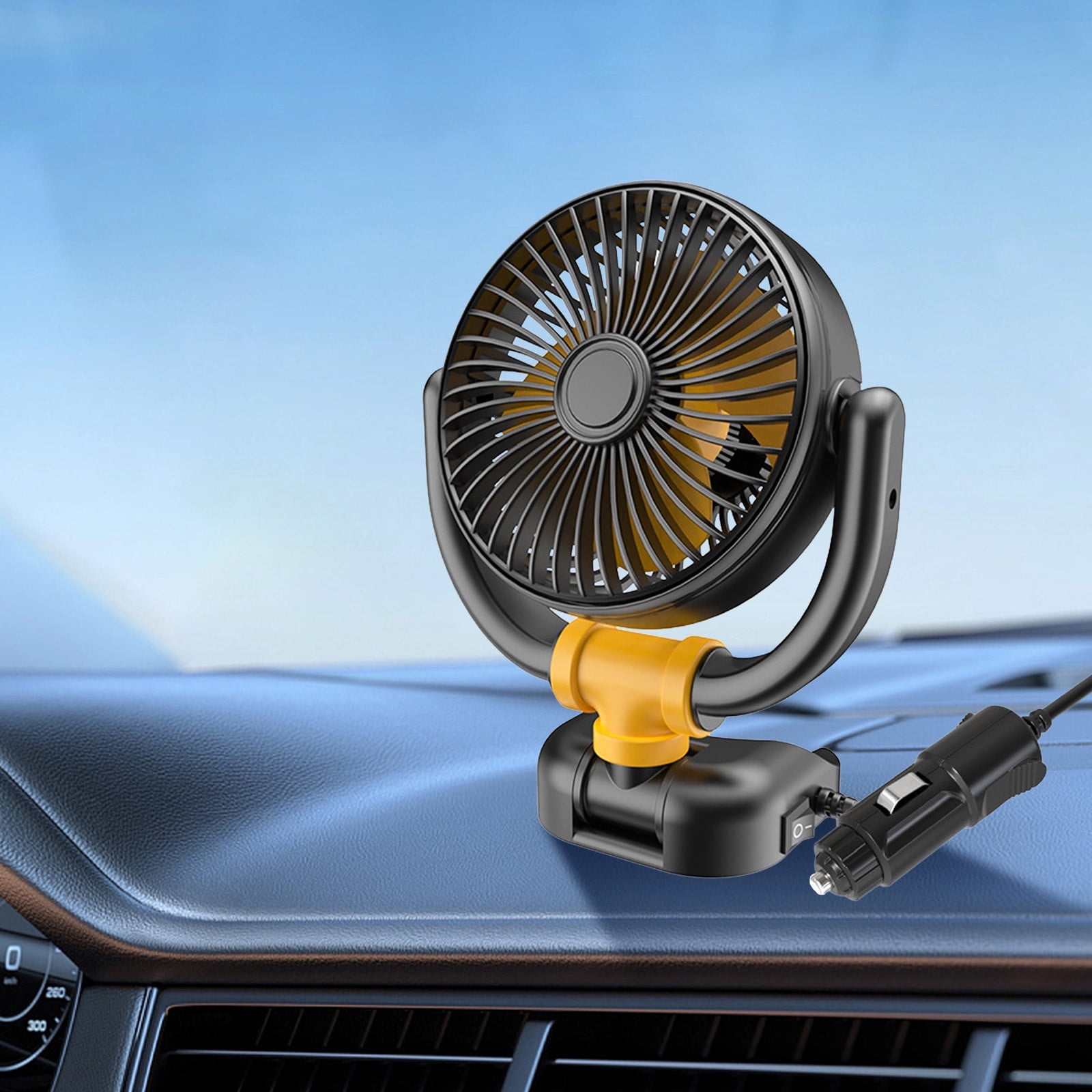 ✴FMH✴ Lksixu Car Accessories Wired Car Mounted Fan Practical for Car