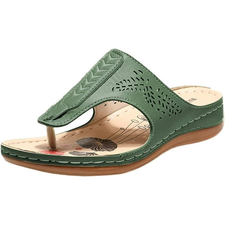

Cute House Slippers for Women Comfy Anti-Slip Womens Flip Flops Vintage Large Size for Women Summer Wedding