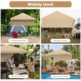 thumbnail image 2 of Yescom 6x4Ft Canopy Replacement Top Gazebo Cover with Half Sun Wall for Core Equipment 40146 Pop Up Outdoor BBQ Beige, 2 of 9