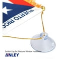 thumbnail image 3 of Anley 4 X 6 Pouces Puerto Rico Fenêtre Fringy Drapeau Suspendu - Mini Drapeau Bannière & Voiture Décor Rétroviseur - Franges Puerto Rican Drapeau Suspendu avec Ventouse, 3 of 5
