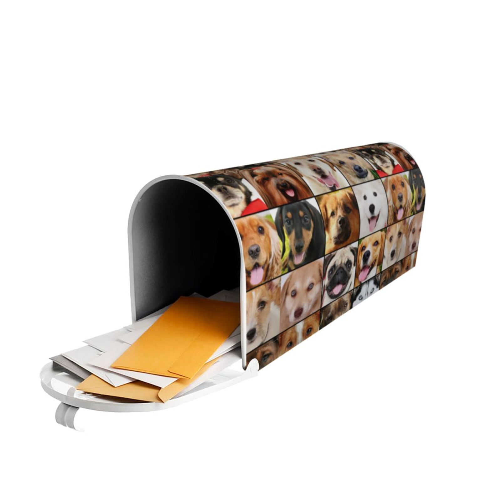 Xecao Collage of different dogs for Mailbox Cover with Magnetic Strips, Waterproof and Sunscreen, Adds a Decorative Touch to Your Garden Yard-21x18 in