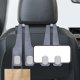 thumbnail image 4 of Organizador de doble gancho para asiento trasero de coche | Piel sintética y metal | Acento de diamante | Instalación sin taladros | Sostiene Bolsos Monederos Accesorios | Ajuste universal para, 4 of 4
