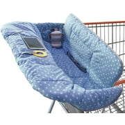 Suessie Shopping Cart Cover for Baby or Toddler | 2-in-1 High Chair Cover | Universal Fit for Boy or Girl | Includes Carry Bag | Machine Washable | Fits Restaurant Highchair? (Blue Dots)