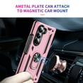 thumbnail image 5 of For Samsung Galaxy Z Fold 5 Case ,Heavy Duty Shockproof Body Phone Cover Built in Metal Rotated Magnetic Ring Holder Kickstand,Dropproof,Dustproof,Dual Layer Military-Grade Drop protection,Pink, 5 of 7
