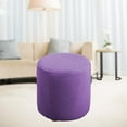 thumbnail image 3 of Abbracc Round Ottoman Slipcover with Bottom Machine Washable Jacquard Fabric, 3 of 9