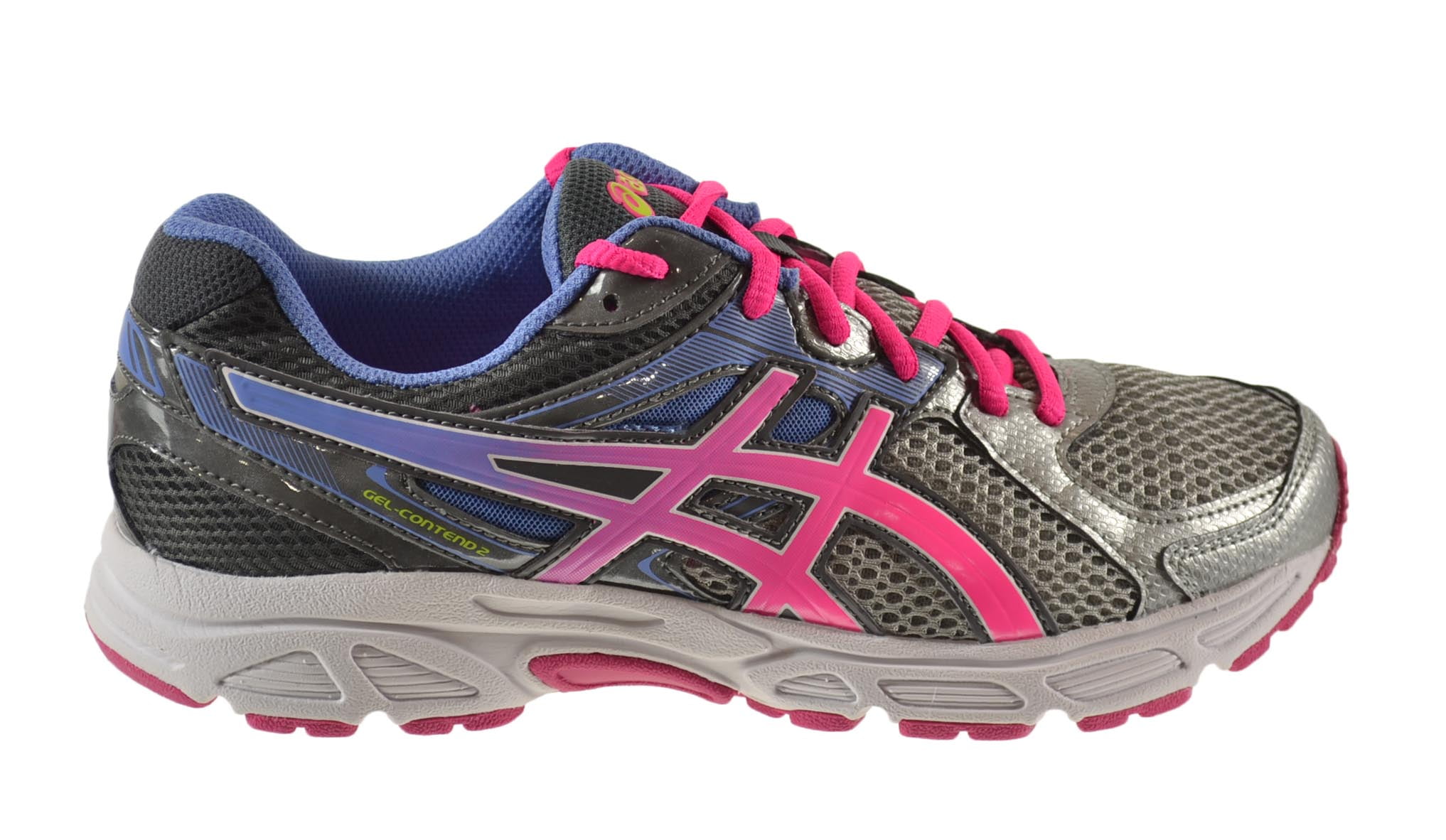 Asics Gel Contend (GS) Big Kids Running Shoes Lightning/Hot Pink/Peri c405n-9135 - Walmart.com