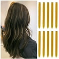 thumbnail image 2 of Hair Extension Clips 10pcs in Gold 20 Inch Straight Hair Synthetic Fiber Hairpieces for Party, 2 of 8