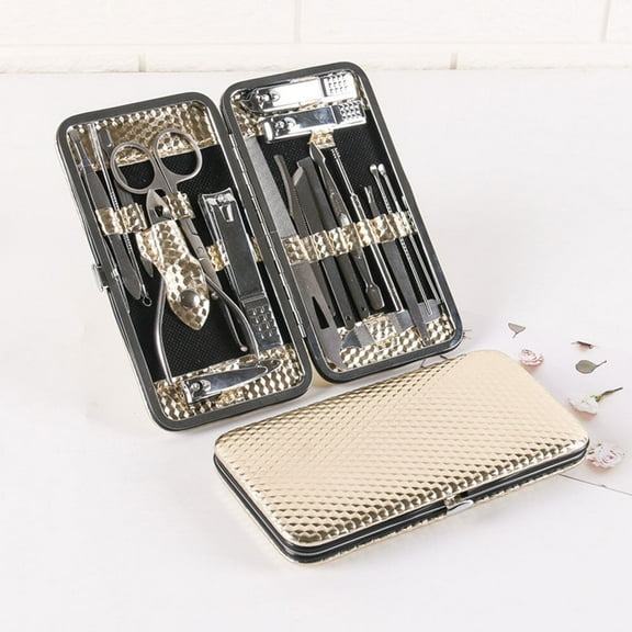 LULULION 19Pcs Nail Grooming Kit Portable Assorted Color Pedicure Tools for Professional Nail Care