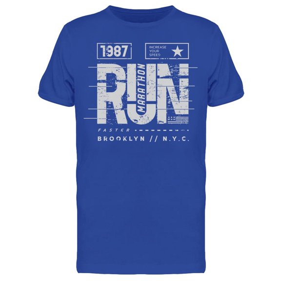 Banner: Run, Marathon T-Shirt Men -Image by Shutterstock, Male XX-Large