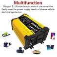 thumbnail image 2 of Inversor Conversión para Vehículos 3000 W Interfaz USB Dual Serie Q1 (12 V A 220 V Amarillo), 2 of 9