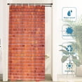 thumbnail image 3 of Dark Orange Building Brick Wall Decor Shower Curtain,Stonewall Urban Bathroom Decor Polyester Fiber Plastic Rings QuickDrying Waterproof for Bathtubs/Bathroom, 72x36 inches, 3 of 6