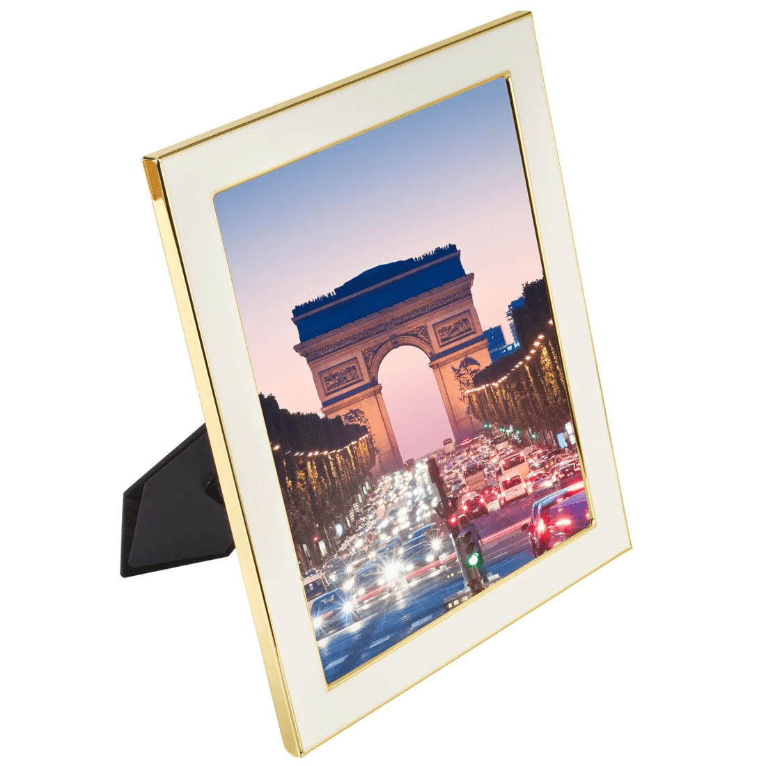 Mikasa Enamel Picture Frame Set of 5, White/Gold, 8x10, 5x7, 4x6