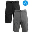 thumbnail image 2 of Men's Belted Cotton Cargo Shorts (2-Pack), 2 of 11