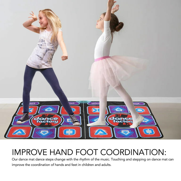 Dance Mat Double User for Kids and Adults, Double User Rhythm Dance Floor  Mat Multi-Function Host,Wireless Handle,Slip Massage Musical Blanket Dance  Pad 