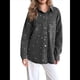 thumbnail image 3 of Camisa Vaquera con Botones para Mujer, Chaqueta Vaquera de Otoño, Camisa Informal Estampada, Tops. Negro S, 3 of 6