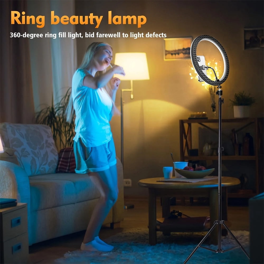 Zomei 10" Ring Light with 63" Adjustable Tripod & Phone Holder - Professional LED Lighting for YouTube, Streaming, Makeup