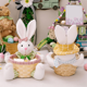 thumbnail image 5 of Plato de dulces de Pascua, canasta de conejito de Pascua, canasta de almacenamiento de dulces de Pascua, caja para decoración de mesa de Pascua, A, 5 of 8