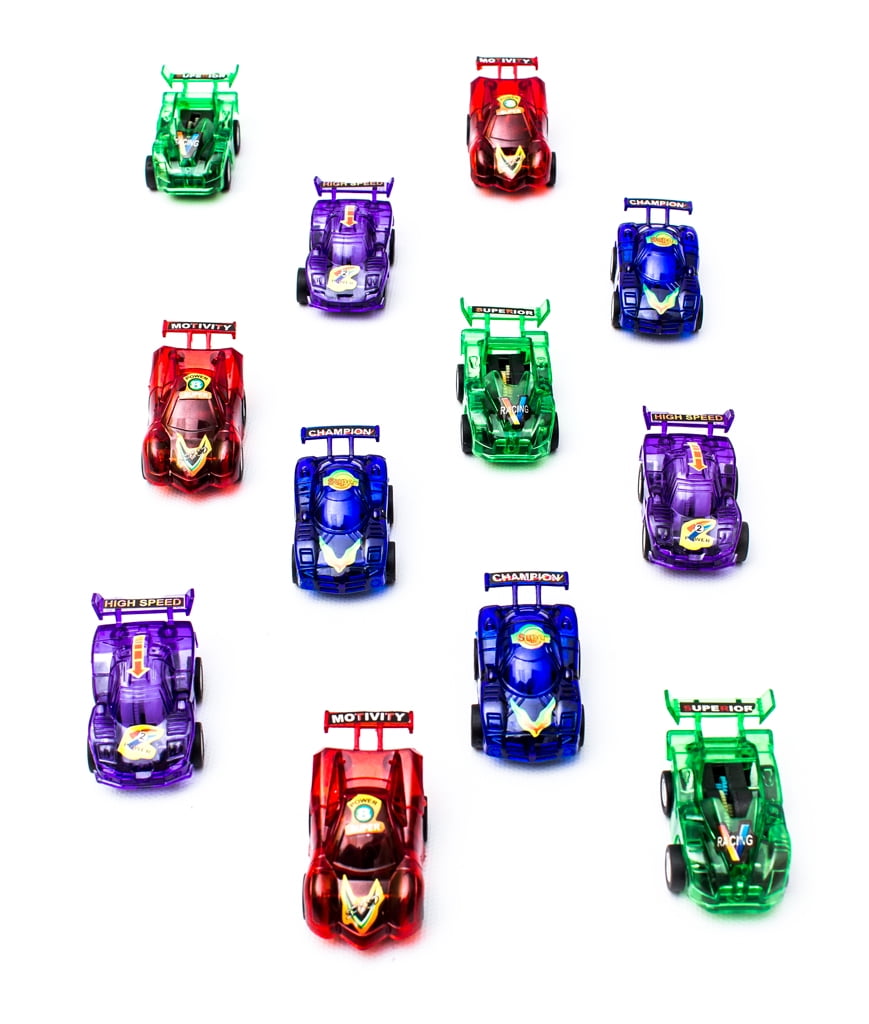 Fun Central (AU202) 12 pcs Assorted Pull Back Racer Cars, Pull Back and