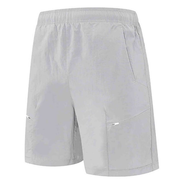 Shorts de Sport Extérieurs pour Hommes, Shorts à Séchage Rapide Respirants avec Poche Zippée, Shorts Décontractés Légers Déperlants pour Course, Randonnée, Usage Quotidien
