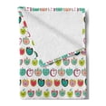 thumbnail image 2 of Fruits Soft Flannel Fleece Throw Blanket, Retro Style Fruit Illustration Youthful Childish Food Organic Eating Kids Design, Cozy Plush for Indoor and Outdoor Use, 50" x 60", Multicolor, by Ambesonne, 2 of 5