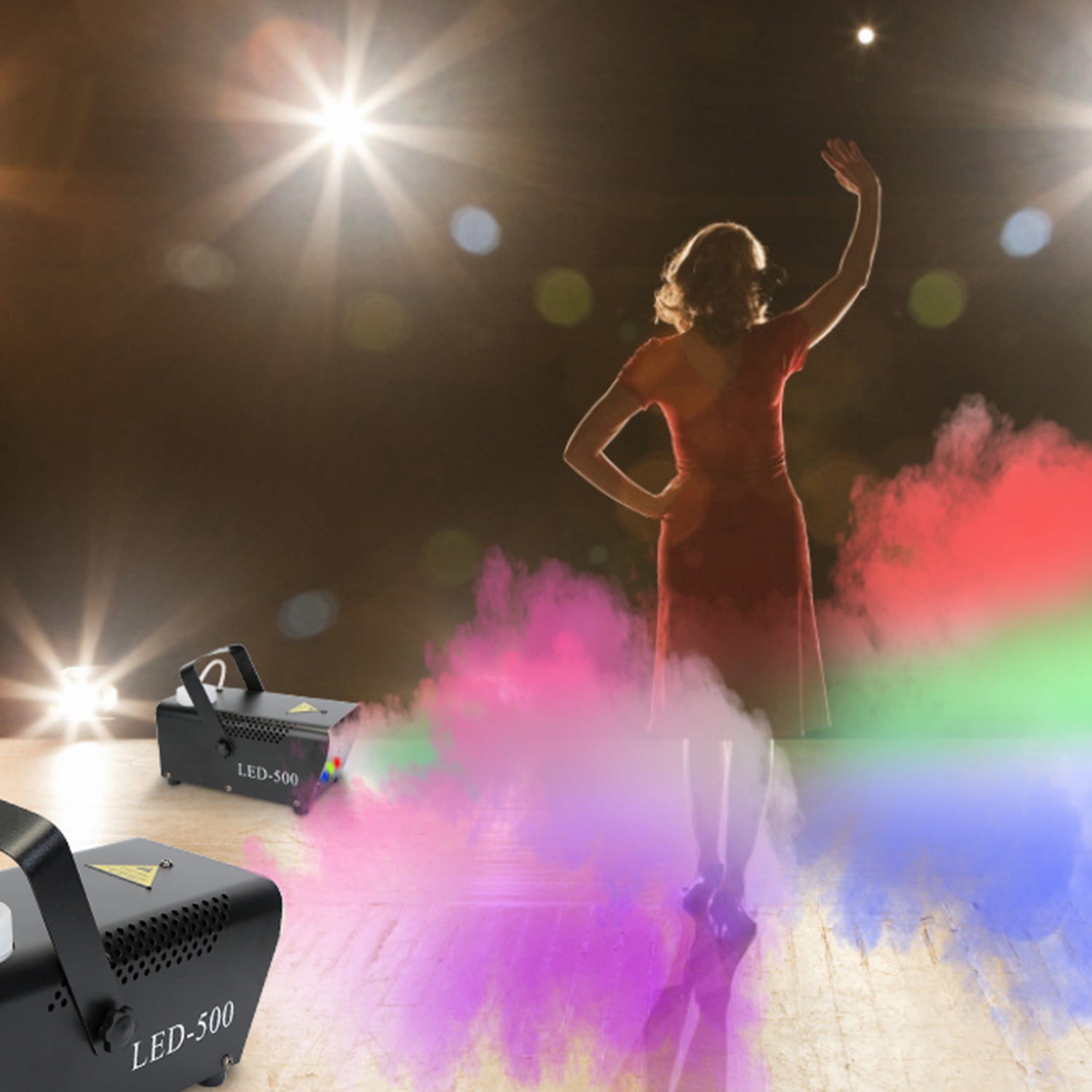 400W RGB LED Fog Machine with Remote Control – Rapid Heating Smoke Machine for Parties, Halloween, Weddings & Stage Effects