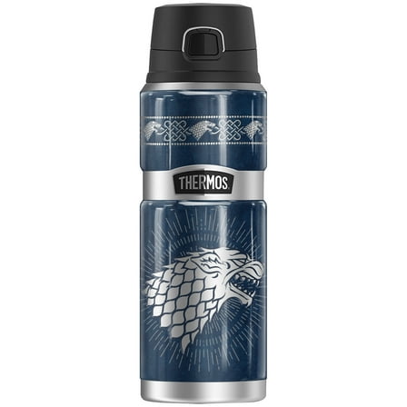 Game of Thrones Stark Sigil THERMOS STAINLESS KING Stainless Steel Drink Bottle, Vacuum insulated & Double Wall, 24oz