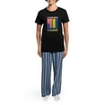 thumbnail image 4 of CafePress - I Stand With Ukraine Support Ukrainian Ame Pajamas - Women's Short Sleeve Print T-Shirt and Pants Dark Cotton Pajama Set, 4 of 7