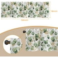 thumbnail image 4 of Valances Curtains for Windows,Green Golden Eucalyptus Leaves Semi Sheer Curtain Valances,Rod Pocket Short Window Treatment Light Filtering Decor Valances for Kitchen Living Room Bedroom Window-54"x18", 4 of 6