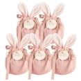 thumbnail image 1 of Bolsa de terciopelo para dulces, organizador de joyas, suave y elegante para regalo de Pascua, ideal para cumpleaños. Rosa, 1 of 9