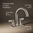 thumbnail image 3 of Kohler K-28124-4 Venza 1.2 GPM Centerset Bathroom Faucet - Nickel, 3 of 9