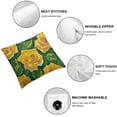 thumbnail image 6 of Yellow Roses Flower Satin Pillowcase for Hair and Skin Silk Pillowcase Pillow Case with Envelope Closure Throw Pillow Cover for Sofa Bedroom Chair Car Home Decor - Standard,, 6 of 7