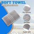 thumbnail image 3 of AUQ Wash Gags for Body,Breathable Fiber Weave Design Washcloths for Showering,Maintains Loop Integrity Hand Towels for Bathroom,Gray,29.53*13.78*0.39in, 3 of 7