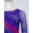thumbnail image 4 of iixpin Lyrical Dance Dress for Girls Asymmetrical Figure Ice Skating Competition Outfits Dancing Clothes Purple 10, 4 of 7