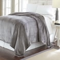 thumbnail image 2 of Sun Yin Velvet Plush Solid Blanket Collection, 2 of 4