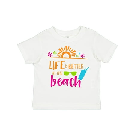 

Inktastic Life is Better at the Beach Sunglasses Cocktail Gift Toddler Boy or Toddler Girl T-Shirt