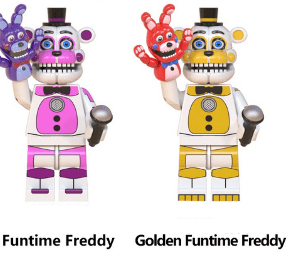 Harbrot Five Nights at Freddy's Action Figures, Halloween Series Five Nights at Freddy's Toys Children's Building Toys Sets 3D Kids Puzzles Halloween Decorations, Building Blocks for Kids Ages 4-8, C