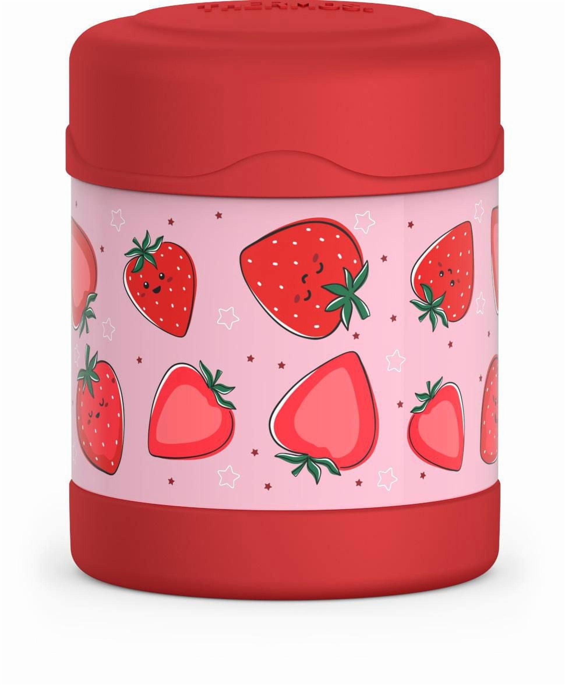 Thermos Kids Stainless Steel Vacuum Insulated FUNtainer Food Jar, 295 ml, Strawberries