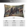 thumbnail image 2 of Kdxio Cotton Pillow Cases 16"x24" Pillowcases,Soft and Breathable Bedroom Pillow Cases-Jungle Dinosaur-No Pillow Core, 2 of 5