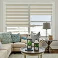 thumbnail image 3 of Keego Cordless Zebra Blinds for Windows 70% Blackout Shades Dual Layer Roller Shades for Home Bedroom Office (Sand Color, 24"W x 36"H, 3 of 9