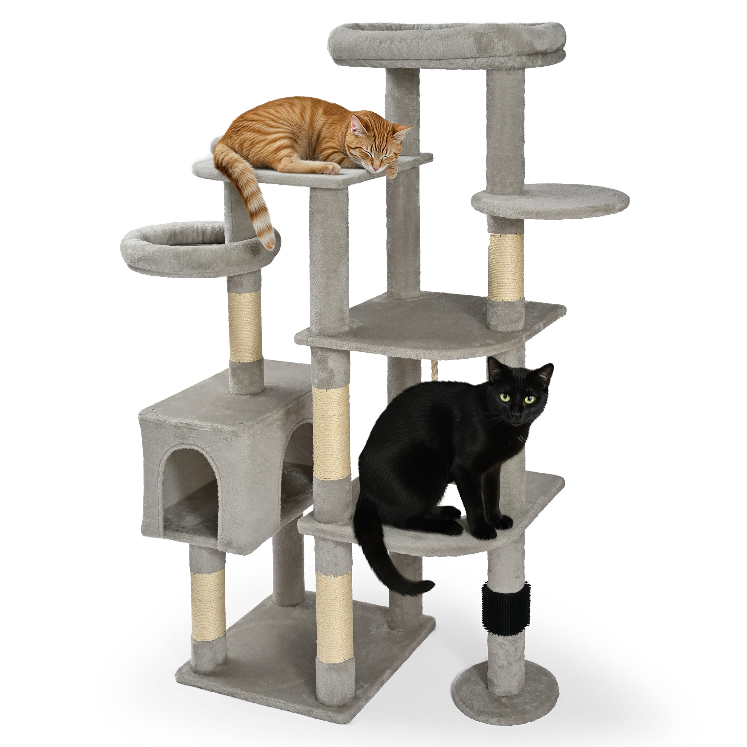 Vibrant Life Heavy Duty 8-Level 61" Cat Tree with Condo, Light Gray