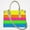 3272, variant on Plain Solid Neon Fluorescent Rainbow Stripes 5 Colors Cross Body Bags For Women Small Leather Female Handbags Fashion Top-Handle Totes
