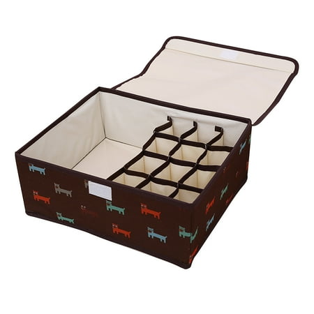 

VEAREAR 13 Compartments Underwear Bra Storage Box Washable Socks Shorts Organizer Bag