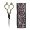 thumbnail image 2 of 1928 Jewelry Two-Tone Cherub Scissors With 6.5" Cloth Pouch, 2 of 3