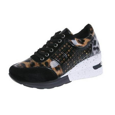 

Sentuca Lace-up Casual Platform Wedge Heel Sequined Single Shoes Sneakers Women