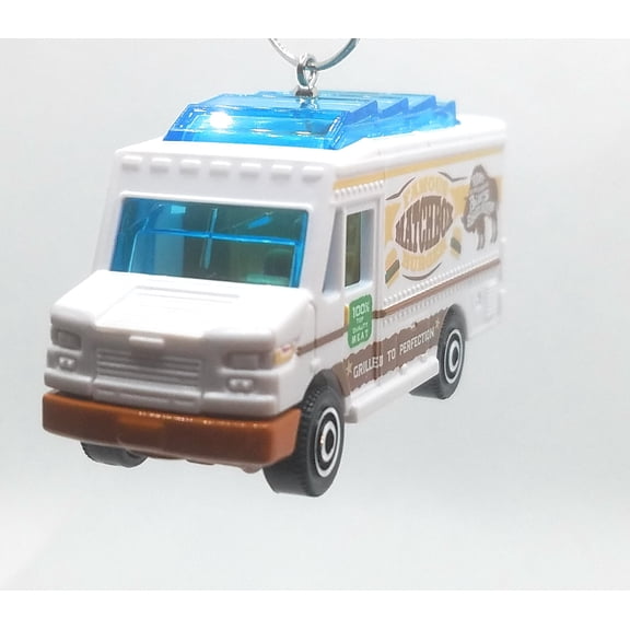 Christmas Ornament for Chow Mobile Food Truck Burger Food Truck White
