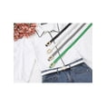 thumbnail image 6 of INSPIRE CHIC Women's Pearl Buckle Waist PU Leather Belt Skinny Adjustable Dress Pants Waistband Silver 40.2x0.7", 6 of 6