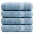 thumbnail image 1 of Toallas de Baño Grandes - Algodón Juego 4, Lujo para Baño, Ducha, Hotel (28"x 54") Azul Cerulean, 1 of 9
