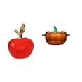 thumbnail image 1 of Escultura De Fruta De Cerámica Para Decoración Del Hogar, Plato De Dulces De Vidrio Con Forma De Calabaza Con Tapa, Tarro De Galletas, Figura Naranja, Obra De Arte Para Sala De Estudio,, 1 of 8