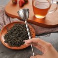 thumbnail image 1 of YAOMOBB Press Open Lid Tea Strainer Stainless Steel Tea Strainer Reusable Filter for Loose Leaf Tea Easy to Use with Long Handle, 1 of 5